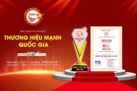 Công ty Cổ phần Thép TVP Lọt Top 10 Thương Hiệu Mạnh Quốc Gia Năm 2026