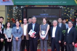 Hợp tác đa phương: Công ty CP thép TVP cùng Hiệp hội doanh nghiệp tỉnh Long An giao lưu với Hội công thương tỉnh Okayama – Nhật Bản tại KCN Phúc Long