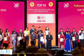 Thép TVP đạt giải “Thương hiệu Mạnh Phát triển bền vững 2022-2023”